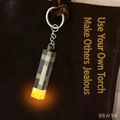 Pixel Torch LED Keychain, Glowing Mini Torch Backpack Pendant