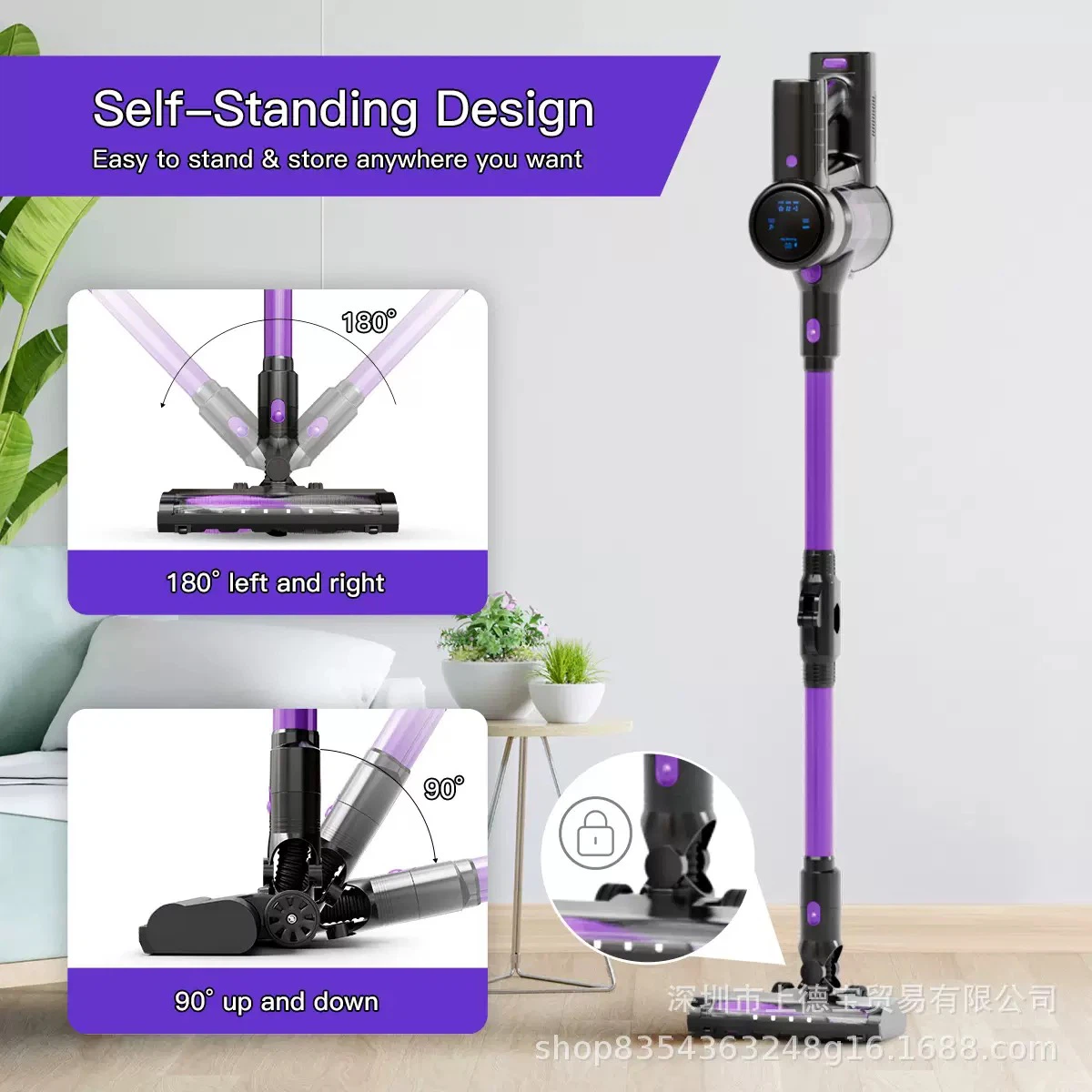200W Brushless Cordless Stick Vacuum Cleaner, Vacuum & Mop 2-in-1, Powerful Suction, Handheld Multi-purpose Cleaner for Home Floors, Carpet, Mattress & Pet Hair