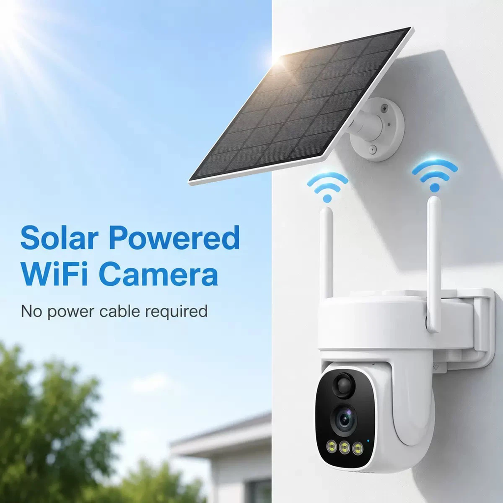 V380 Outdoor Solar WiFi/4G Security Camera, Full‑Color Night Vision, Wireless Home Surveillance