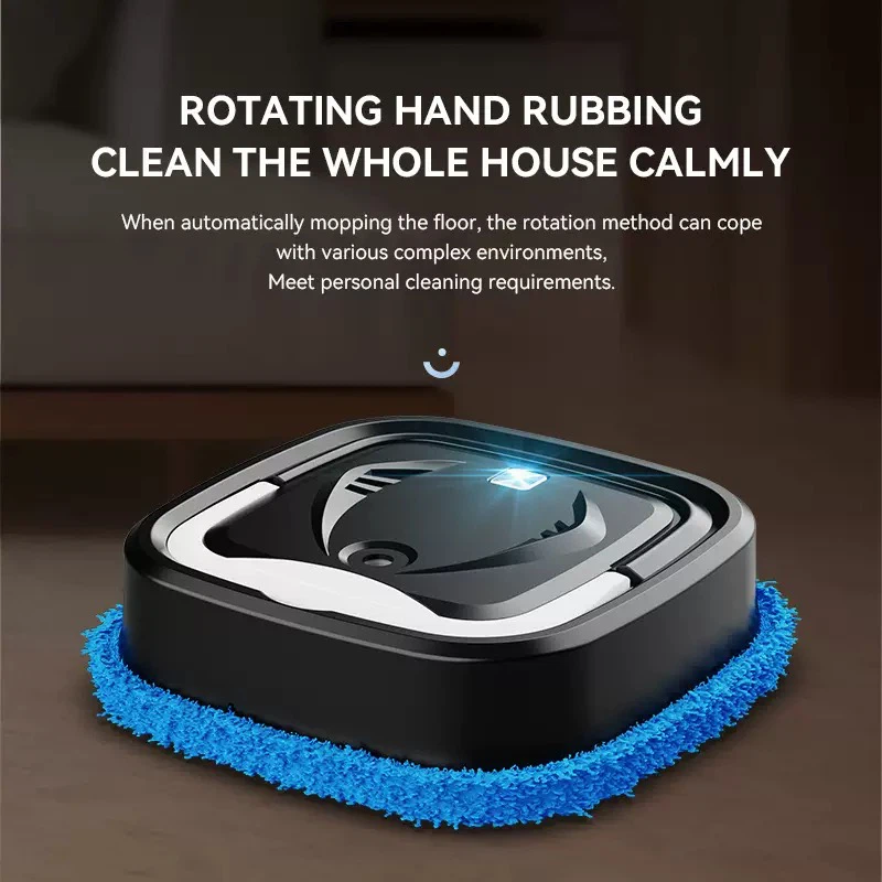Smart Mopping Robot, Automatic Spray & High-Frequency Rotation, 2-in-1 Dry Wet Floor Cleaner with Hidden Handheld Design for Home Hard Floors