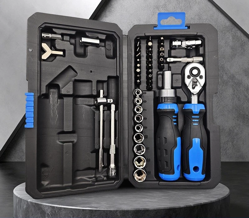 43 in 1 Ratchet Screwdriver Socket Kit, Household Assembly & Repair Tool Set