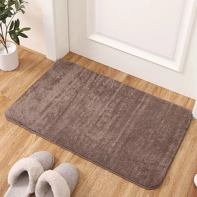 Short Plush Absorbent Non‑Slip Bath Mat Rug