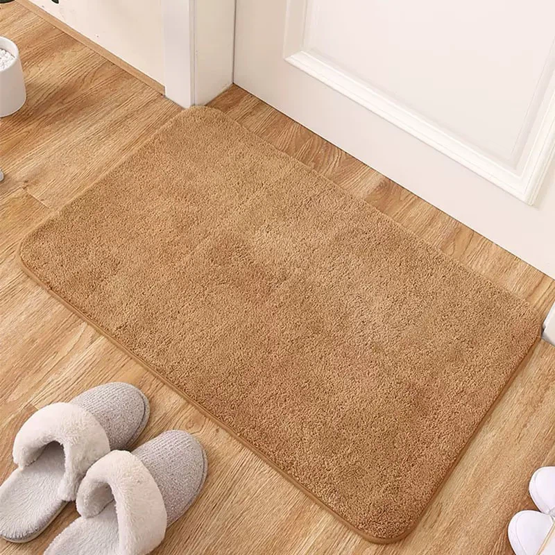 Short Plush Absorbent Non‑Slip Bath Mat Rug