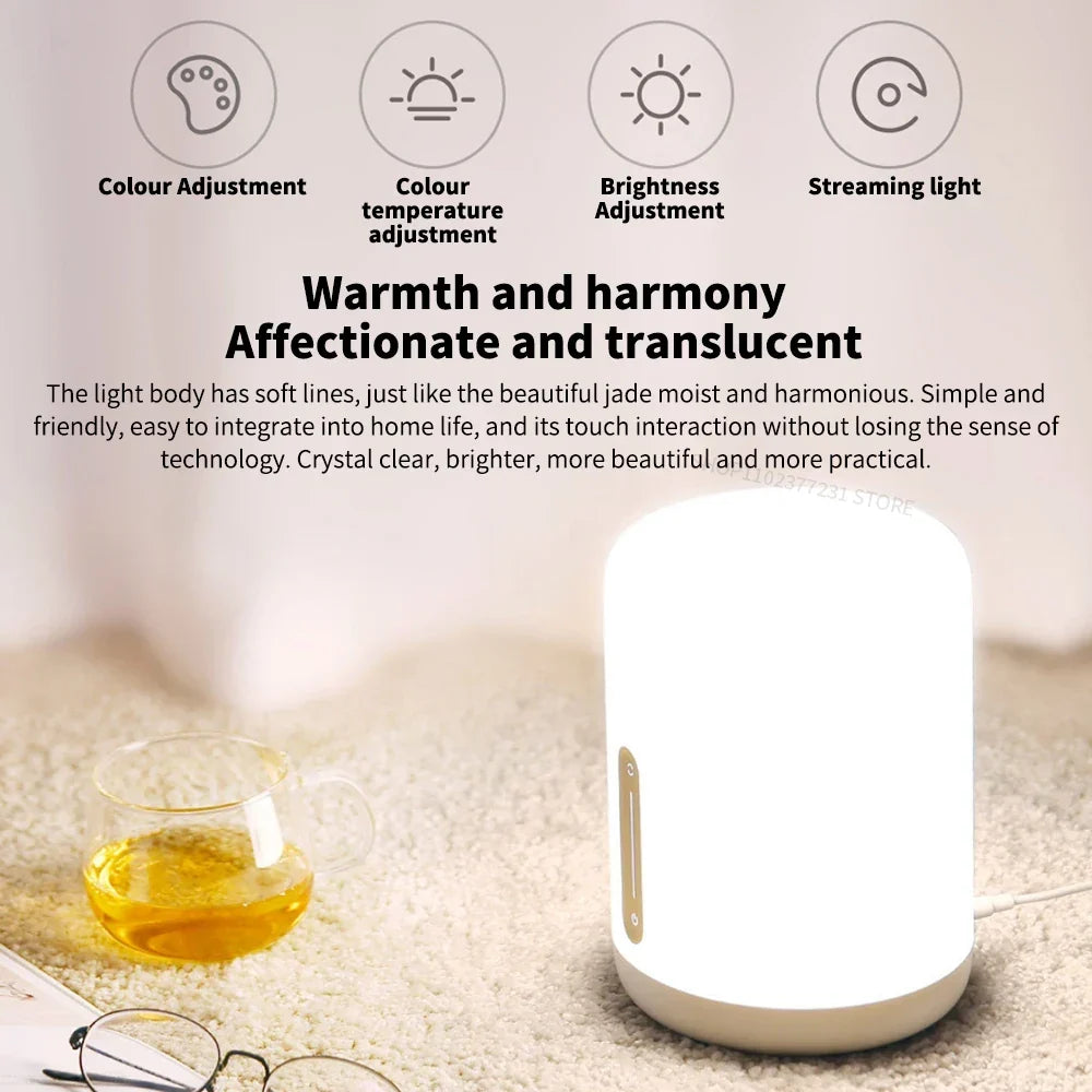 Bedside Lamp 2 Smart Table LED Night Light Colorful 400 Lumens Bluetooth WiFi Touch Control for Apple HomeKit Siri