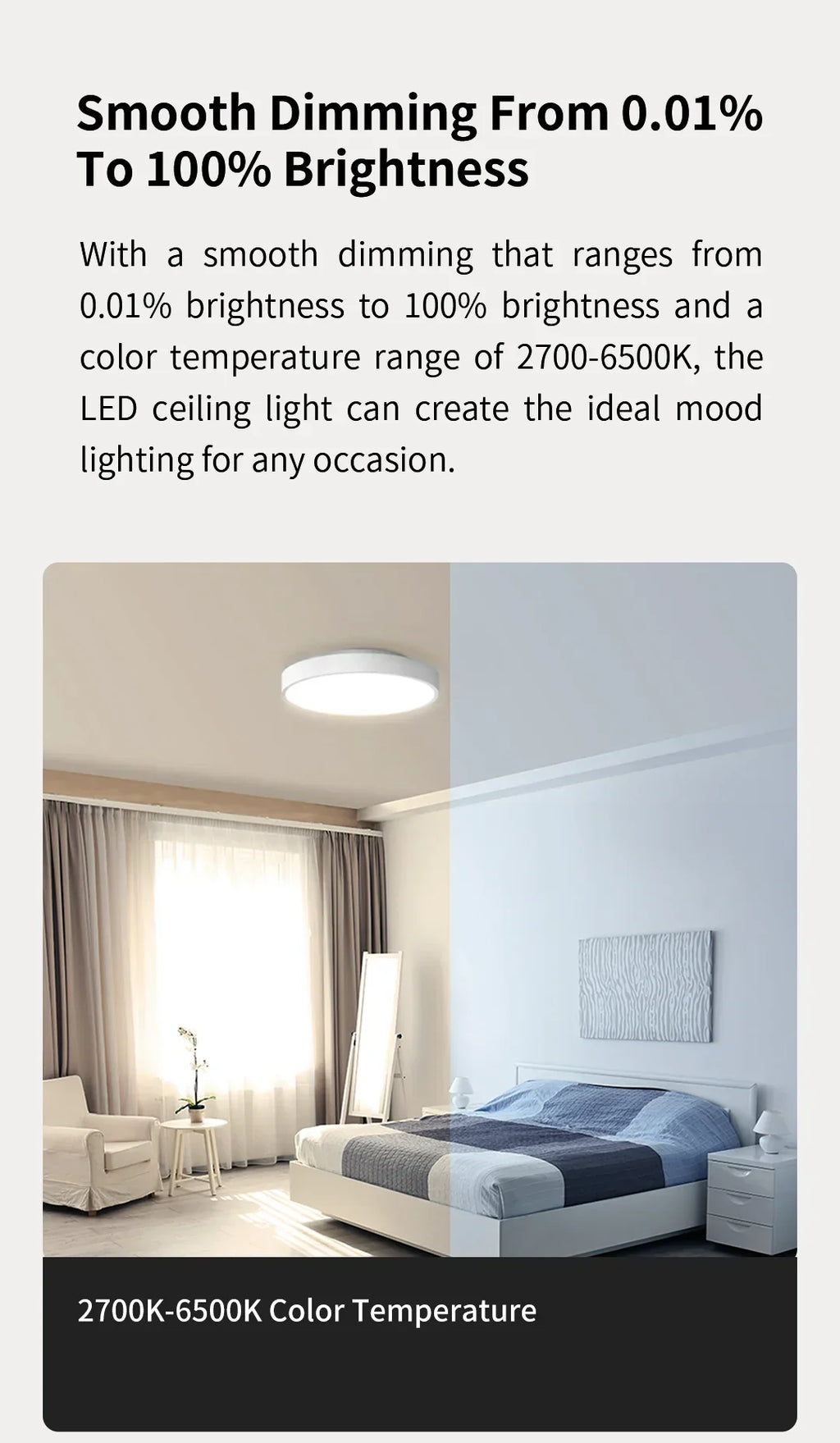 Global version Yeelight Smart LED Ceiling Light PRO Wifi Connection 2700-6500K Dimmable Smart Voice Control For Apple Homekit