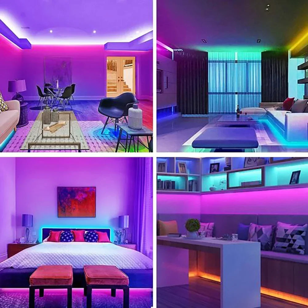 WiFi LED Strip Light Tuya Smart Life Flexible Light Lamp USB Desktop Screen TV BackLight Diode Tape Support Alexa Google