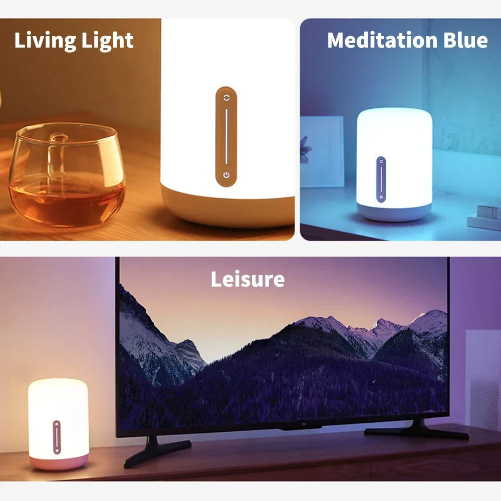 Bedside Lamp 2 Smart Table LED Night Light Colorful 400 Lumens Bluetooth WiFi Touch Control for Apple HomeKit Siri